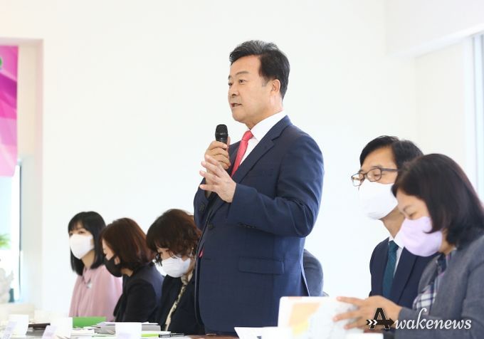 김성제 의왕시장, 2022년 중·고·특수학교장 간담회 참석