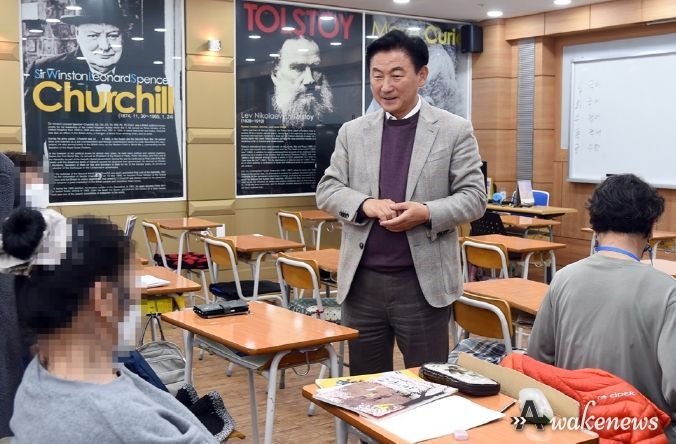 김동근 의정부시장, 노성야간학교 방문