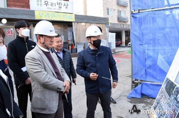 김동근 의정부시장,의정부초등학교 통학로 환경개선을 위한 현장 방문