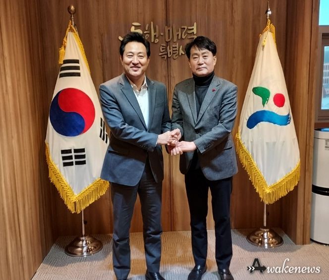 오세훈 서울시장과 만난 하은호 군포시장