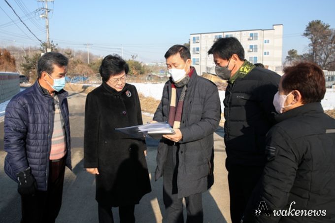 김경희 이천시장 신규 도시계획도로 사업 현장 방문