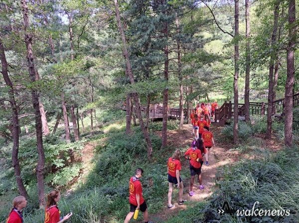 새만금 잼버리대회 영국스카우트 대표단, 파주 율곡수목원 방문