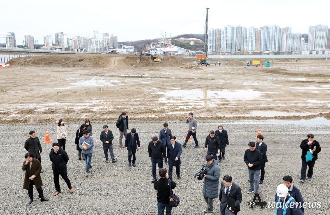 광주 종합운동장 건립 현장점검