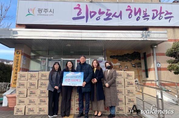 광민교회, 광주시 탄벌동에 라면 100박스 기탁