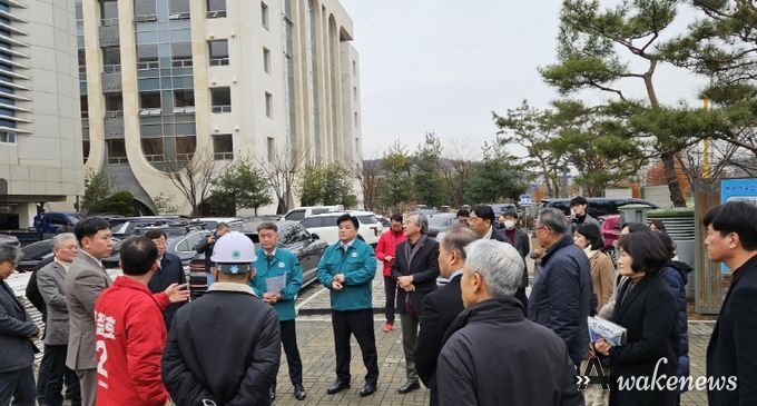 경기도의회 국민의힘, 솔터고등학교 화재 복구 현장 방문