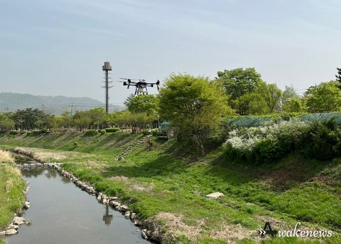과천시, 감염병 예방 위해 드론 활용한 스마트방역 실시