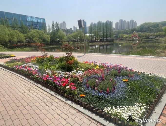 동백호수공원에 조성된 정원