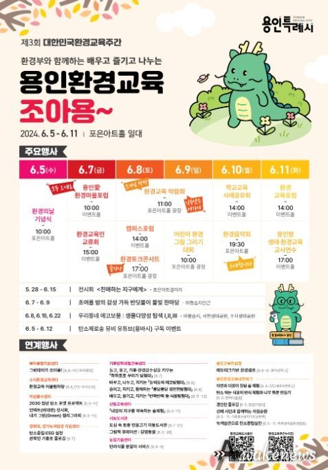 용인특례시 제3회 환경교육주간 프로그램 홍보 포스터