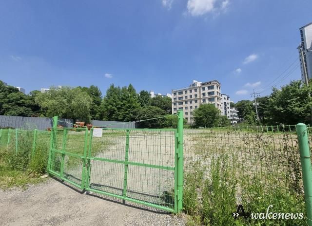 도시숲이 조성될 수지구 죽전동 1070번지 일원 유휴 부지 모습