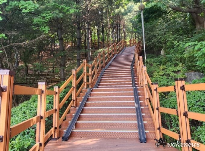 수지구 죽전동 대지산 등산로 환경 개선 모습