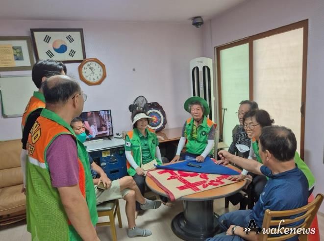 평택시 원평동 자율방재단, 폭염 대비 무더위 쉼터 점검