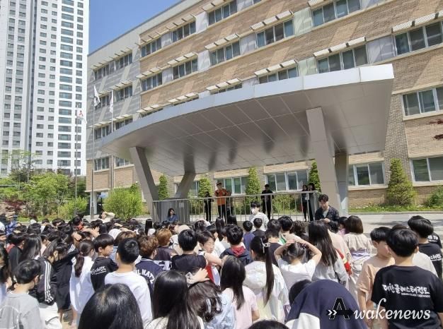 김포금빛초등학교, 마산119안전센터와 ‘합동소방훈련’실시