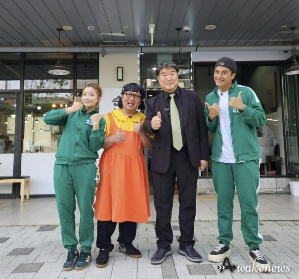 식상완가 경기도 특집 사진(왼쪽부터 천이이, 나또우 경기관광공사 조원용 사장, 쩡쯔위)