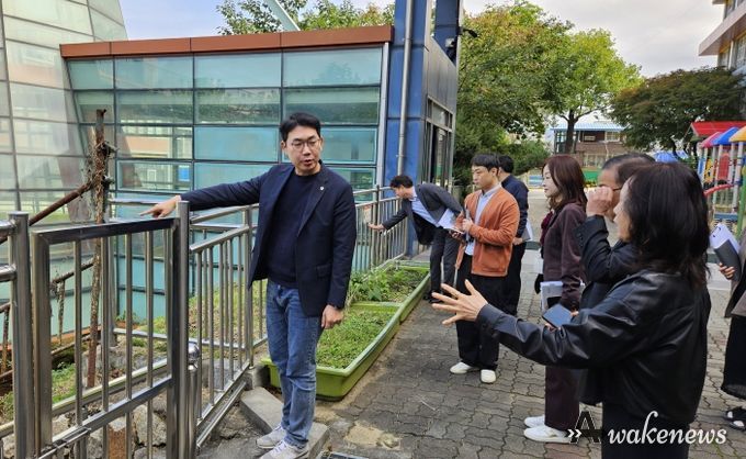 문승호 경기도의원, 성남 수정초등학교 현장점검 나서