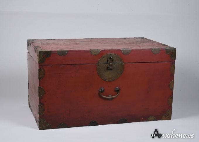 주칠쌍함 보존처리 후