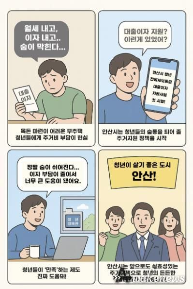 청년 전월세 보증금 대출이자 지원사업 디지털 홍보자료.