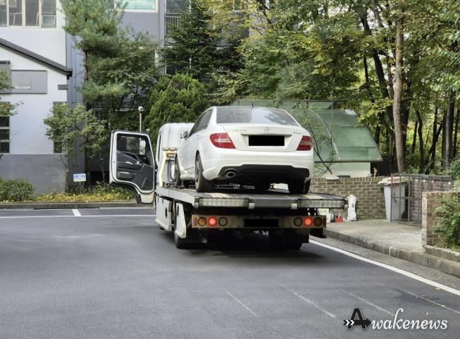용인특례시 수지구 관외 체납차량 단속 현장