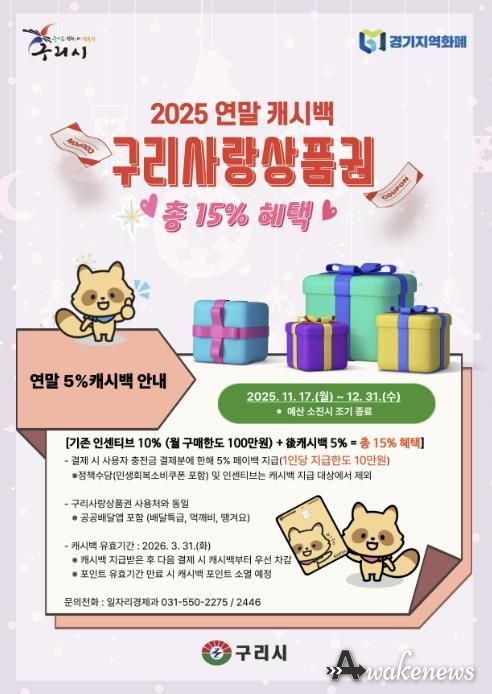 시민에게 돌려주는 재정성과, 구리시 구리사랑상품권 5% 적립과 결제 이벤트로 실현