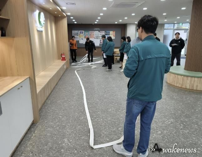 동두천시 송내동 행정복지센터, 화재 대응 역량 강화 위한 소방 합동훈련 실시