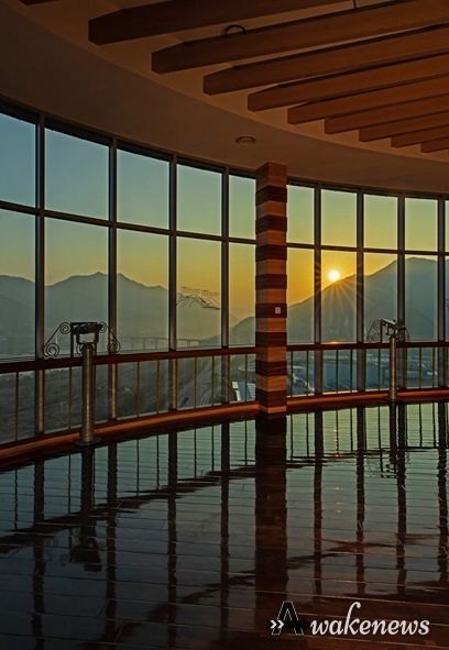 유니온타워 전망대 일출 모습