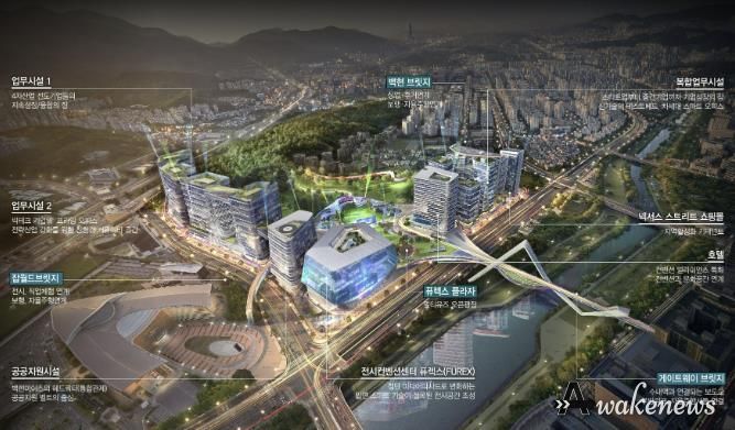 백현마이스 도시개발사업 구상도