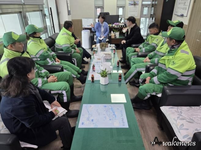 수원시 권선구 호매실동, 환경관리원과 청소대행업체와의 간담회 개최