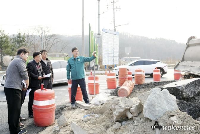 광주시, 관음사거리 회전교차로 설치 공사 현장 점검