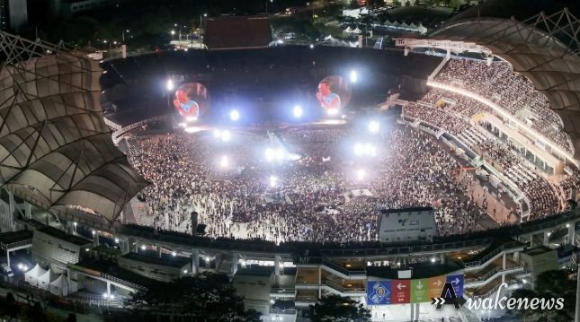 공연이 열리고 있는 고양종합운동장 전경