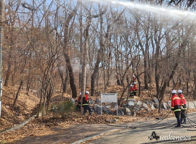 안성시, 산불 대응 유관기관 합동 소방훈련 실시