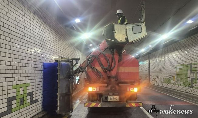 수원시 영통구, 매여울지하차도 등 주요 지하차도 봄맞이 세척 실시