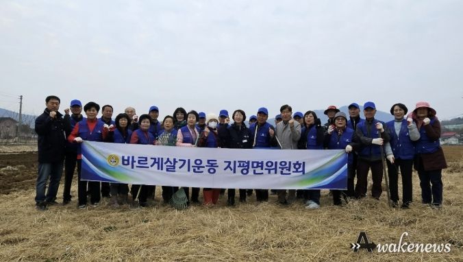 지평면 유채꽃밭 조성