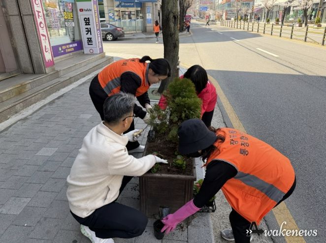 시흥시 장곡동, 주민과 함께하는 '아름다운 꽃길 가꾸기'로 봄마중