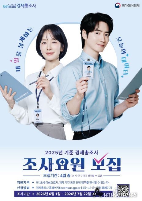 2025년 기준 경제총조사 조사요원 모집 홍보물